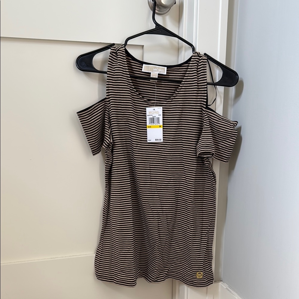 Michael Kors Brown and Black Blouse Chic Style